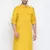 Mustard Cotton Blend Pathani Kurta