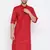 Maroon Cotton Blend Pathani Kurta