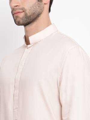 Cream Cotton Blend Kurta 3