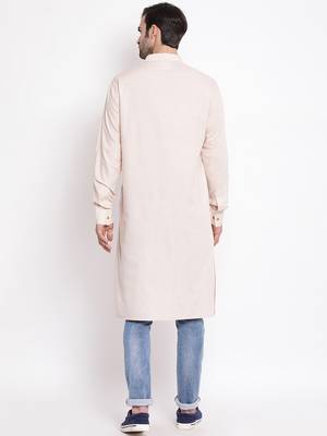 Cream Cotton Blend Kurta 4