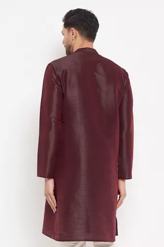 Burgandy Silk Blend Kurta
