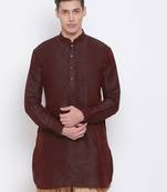 Burgandy Silk Blend Kurta