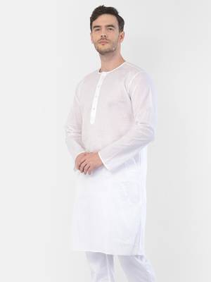 White Cotton Addi Kurta 1