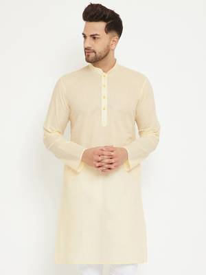 Cream Cotton Kurta 1