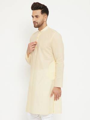 Cream Cotton Kurta 2