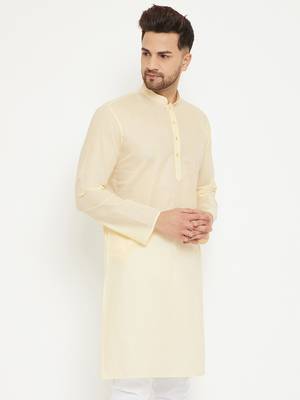 Cream Cotton Kurta 3