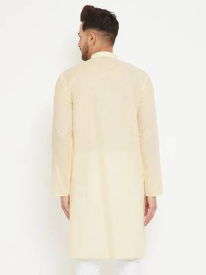 Cream Cotton Kurta 4