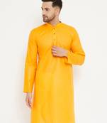 Orange Cotton Kurta