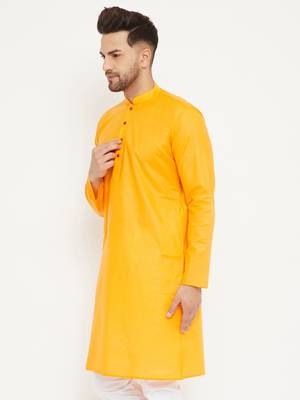 Orange Cotton Kurta 2