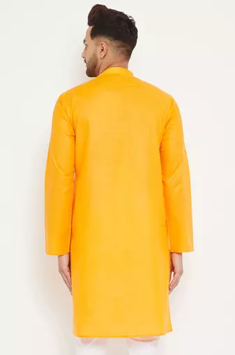 Orange Cotton Kurta