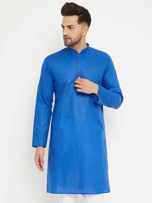 Blue Cotton Kurta 1