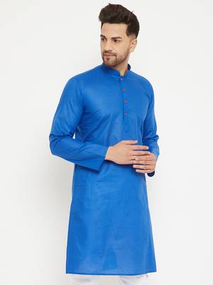 Blue Cotton Kurta 3