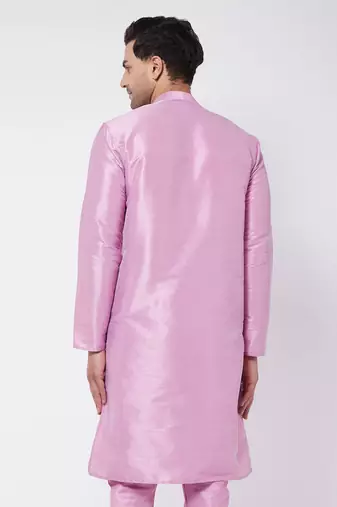 Onion Pink Silk Blend Kurta