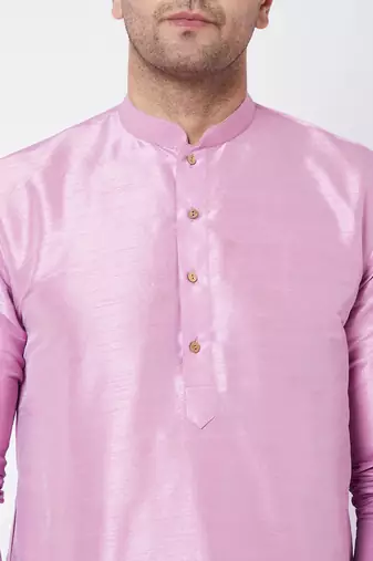 Onion Pink Silk Blend Kurta