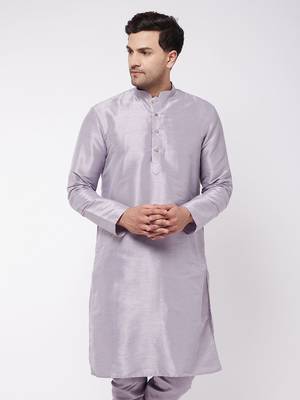 Lavander Silk Blend Kurta 1