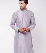 Men'S Lavander Silk Blend Kurta