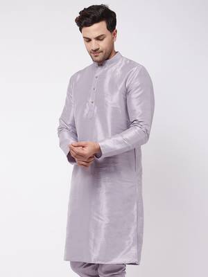 Lavander Silk Blend Kurta 2