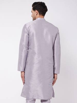 Lavander Silk Blend Kurta 3