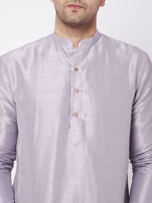 Lavander Silk Blend Kurta 4