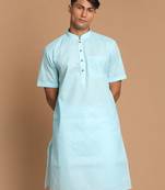 Aqua Cotton Blend Kurta