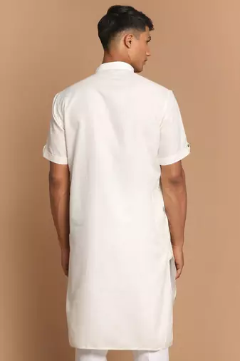 Cream Cotton Blend Kurta