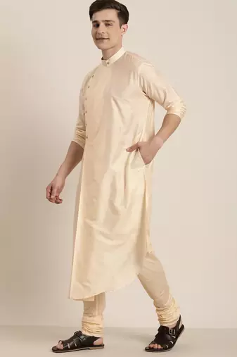 cream viscose blend kurta