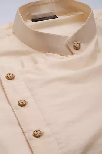 cream viscose blend kurta