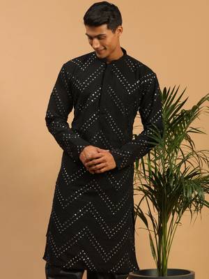 Black Georgette Kurta 1