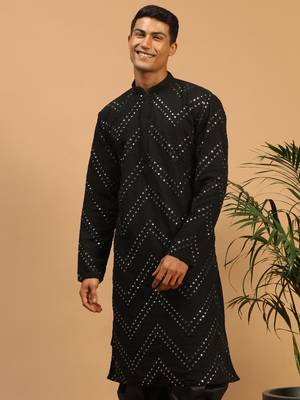 Black Georgette Kurta 2