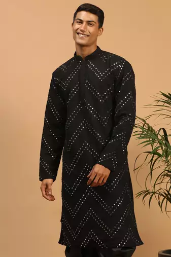 Black Georgette Kurta