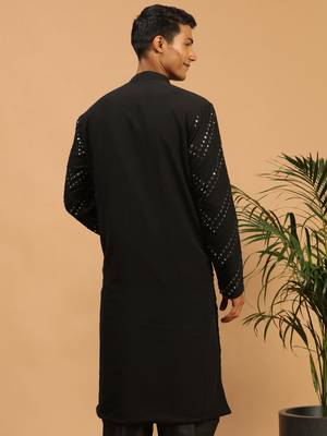 Black Georgette Kurta 3