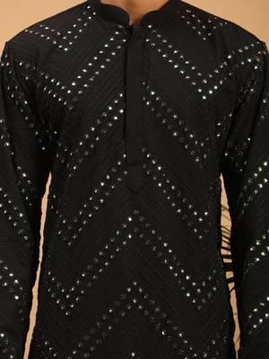 Black Georgette Kurta 4