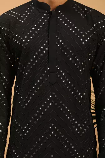 Black Georgette Kurta