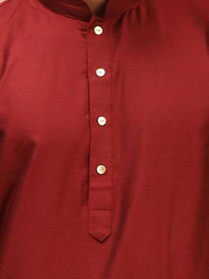 Maroon Viscose Kurta 4