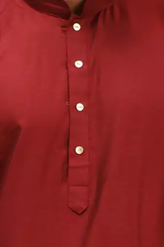 Maroon Viscose Kurta