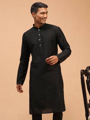 Black Viscose Kurta 1