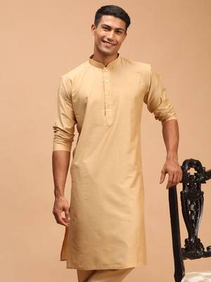 Rose Gold Viscose Kurta 1