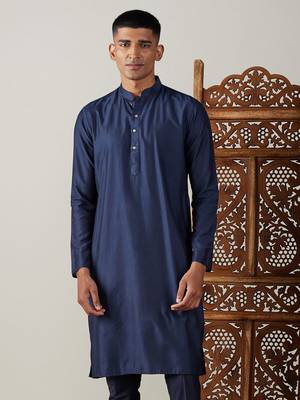 Navy Blue Viscose Kurta 1
