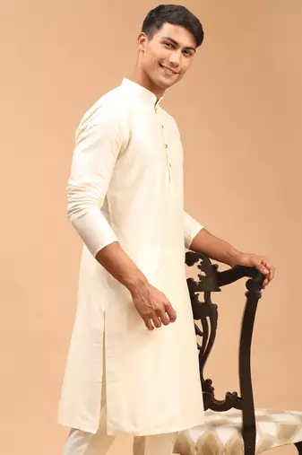 Cream Viscose Kurta