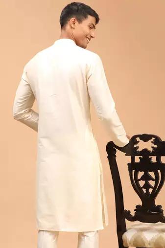 Cream Viscose Kurta