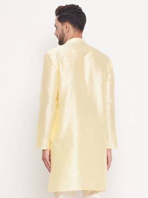 Beige Silk Blend Kurta 3