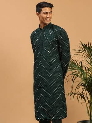 Green Georgette Kurta 2