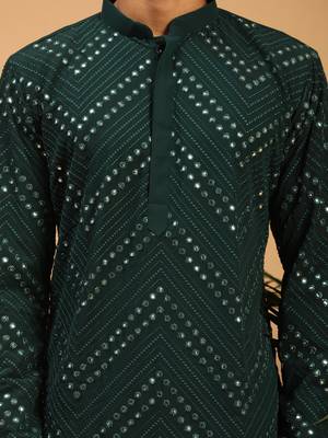 Green Georgette Kurta 4