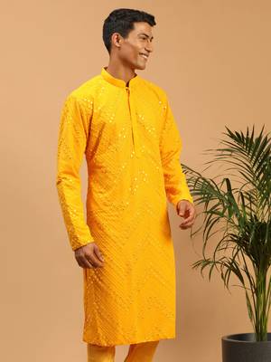 Yellow Georgette Kurta 2
