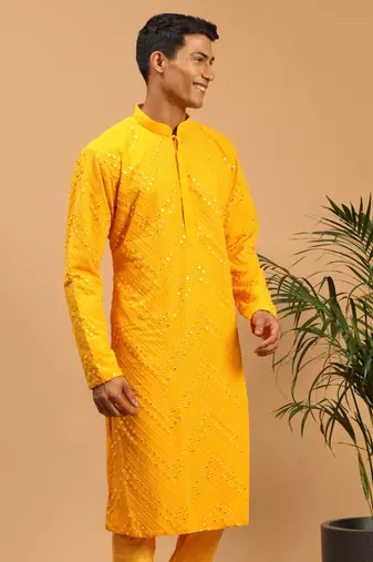 Yellow Georgette Kurta