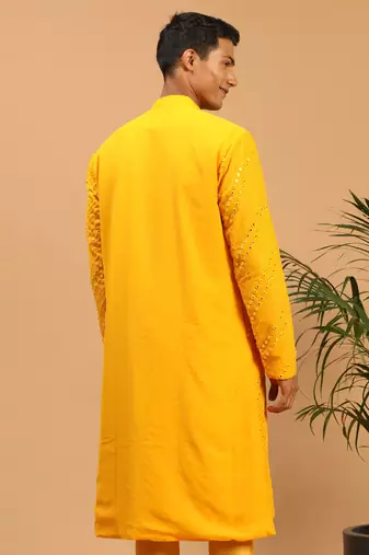 Yellow Georgette Kurta