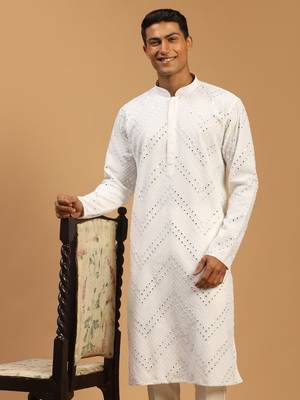  white georgette kurta 1