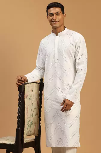  white georgette kurta