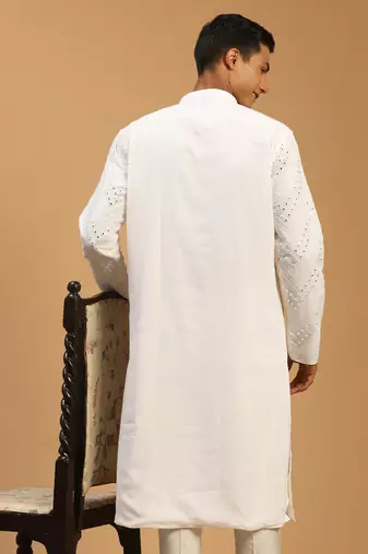  white georgette kurta