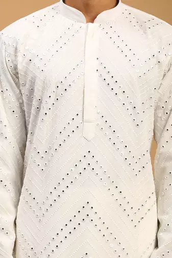  white georgette kurta